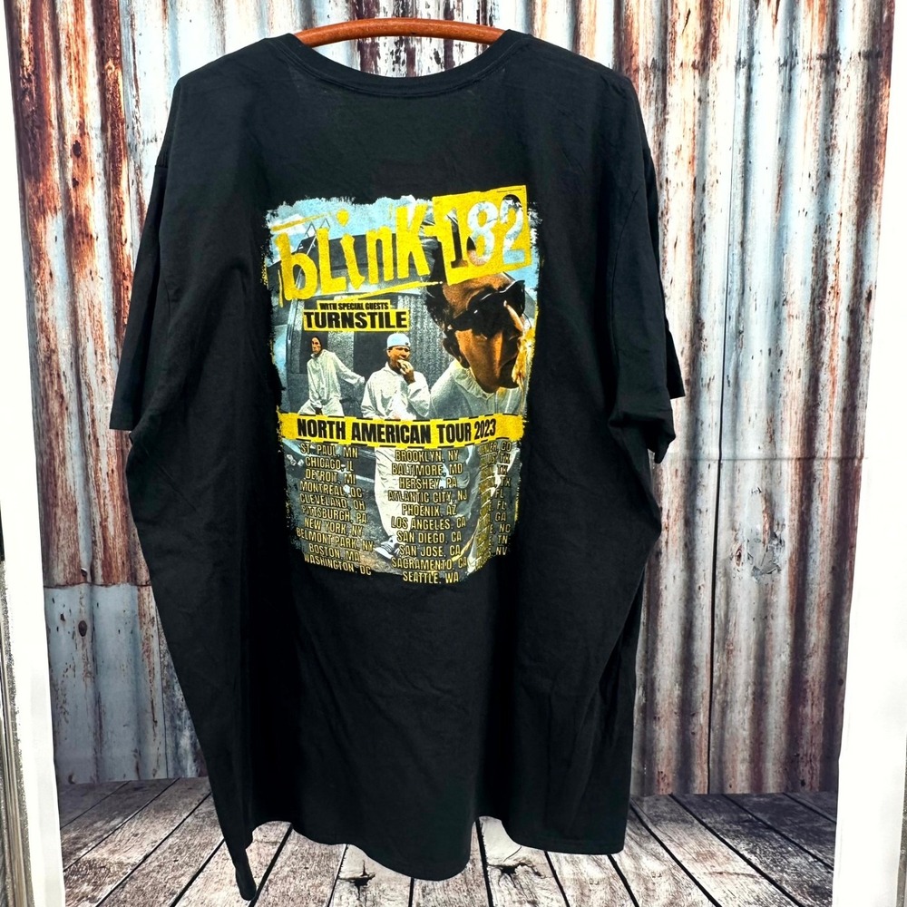 Blink-182 Tour Shirt 2XL Black 2023 Bunny Turnstile • Size 2XL • JTC Activewear - Picture 2 of 6